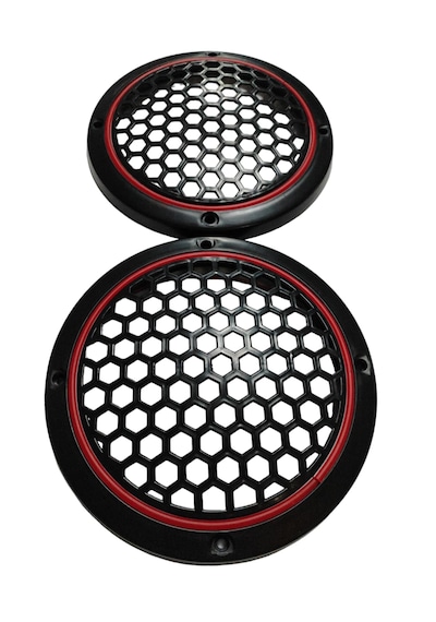 20cm Kırmızı Neon Ledli Hoparlör Kapağı 2 Adet