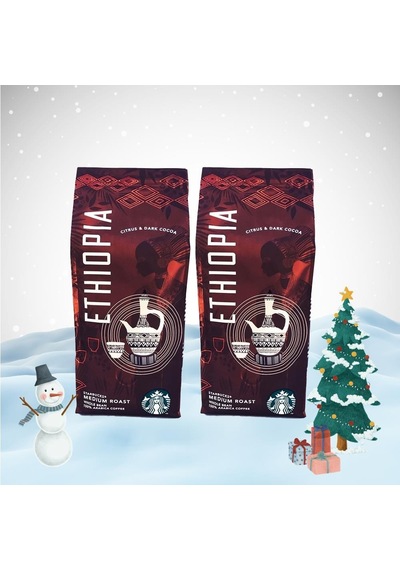 Starbucks Yılbaşı Paketi Ethiopia Arabica Çekirdek Kahve 2 x 250 G