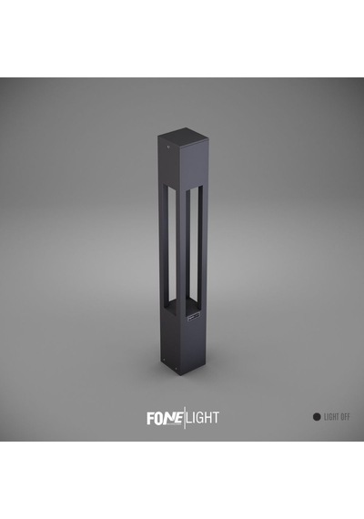 Aka010 Alüminyum Led Bollard Bahçe Aydınlatması Ip65 Dış Mekan Peyzaj Yürüyüş Yolu Villa Bahçe Direk Lambası Antrasit 7w / 9w 100x100x750 Mm 3000k