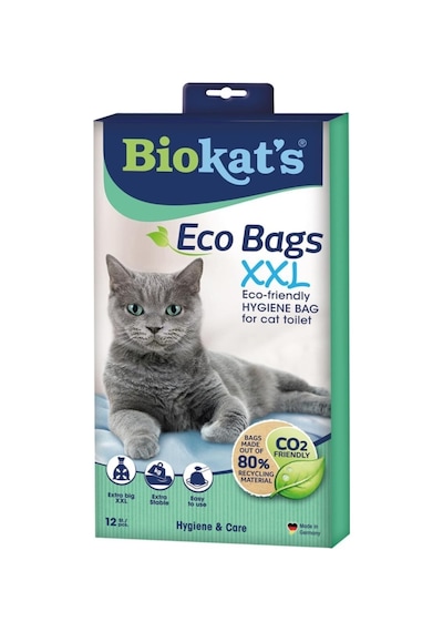 Biokats Eco Bags Kedi Kumu Doğa Dostu Hijyen Torbası XXL 12'li Biokats Eco Bags Kedi Kumu Doğa Dostu Hijyen Torbası XXL 12'li