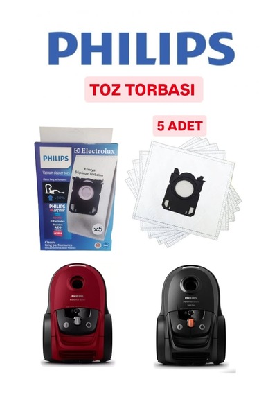 Philips Uyumlu Toz Torbası 5 Adet Kutulu