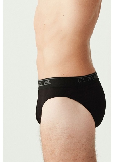 U.S. Polo Assn. Erkek Siyah 3 Lü Slip Külot 83057 Siyah