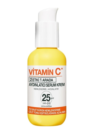 Vitamin C 2'si 1 Arada Aydınlatıcı Serum Krem, Uva, Uvb, Yüz Güneş Kremi