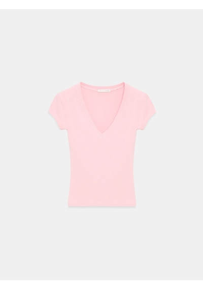 DİLVİN 32799 V Yaka Top-toz Pembe