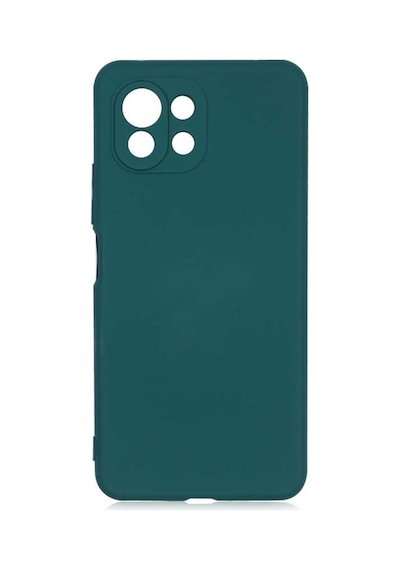 Noktaks - Mi 11 Lite Uyumlu - Kılıf İçi Kadife Koruyucu Mara Lansman Kapak - T17687 - Koyu Yeşil Koyu Yeşil