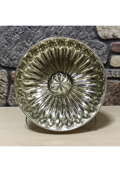Gümüş Kaplama Dilimli Bakır Hamam Tası Gümüş