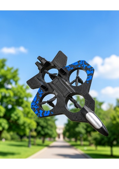 Uzaktan Kumandalı Savaş Uçağı Drone 2.4 Ghz Jiroskoplu Tek Tuş Kalkış İniş 360