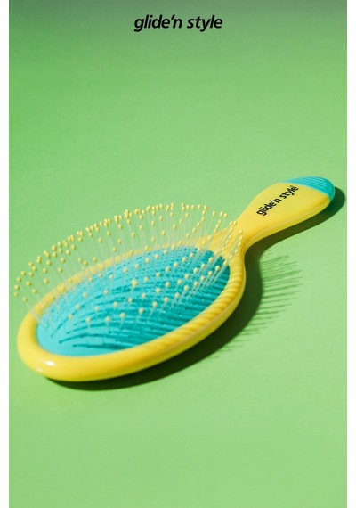 Glide'n Style Groom Islak ve Kuru Saç Açma Tarama Fırçası Sarı GS-240