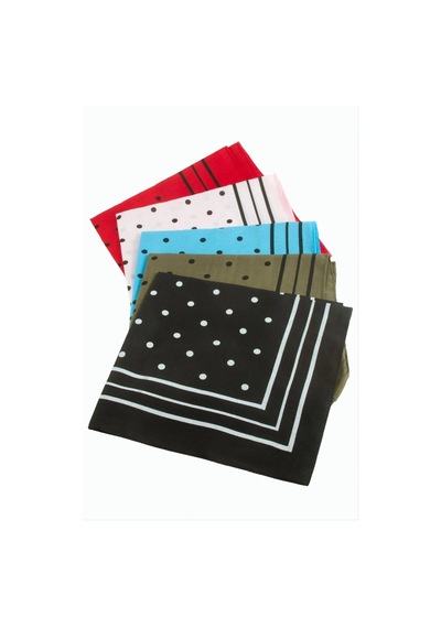 Benekli Desenli Keten Bandana 50 50