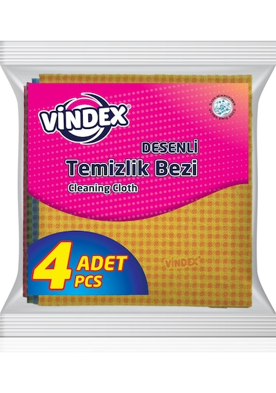 Vindex Desenli Bez 4'Lü (Pötikare)