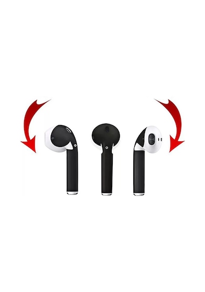 Apple Uyumlu AirPods Kulaklık Kaplama Sticker Koruyucu Film Etiket Folyo 1 Çift