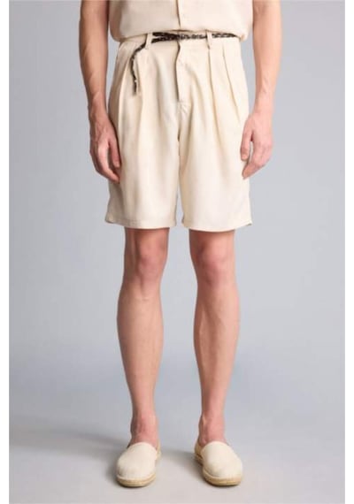 Defacto Baggy Fıt Pilili Bermuda Şort I2245ax26smbg186 Bej-bg186
