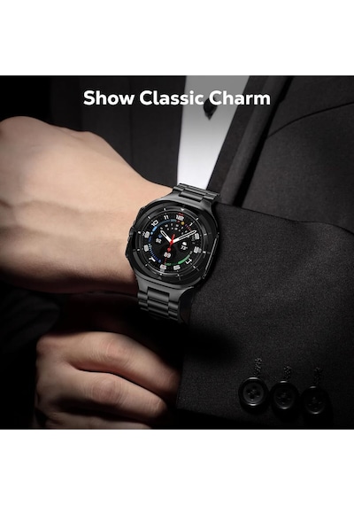Samsung Galaxy Watch 7 Ultra 47mm Uyumlu Paslanmaz Çelik Akıllı Saat Kordonu Metal Toka