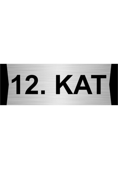 12.kat 10x20cm Gümüş Renk Metal Yönlendirme Levhası