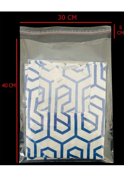 100 Adet 30x45 Cm Bantlı Yapışkanlı Şeffaf Opp Jelatin Poşet 30x40 5 Cm Kapak