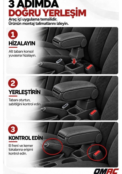 Hyundai İ10 2 2013-2019 Uyumlu Kolçak Kol Dayama Siyah Suni Deri Araca Özel