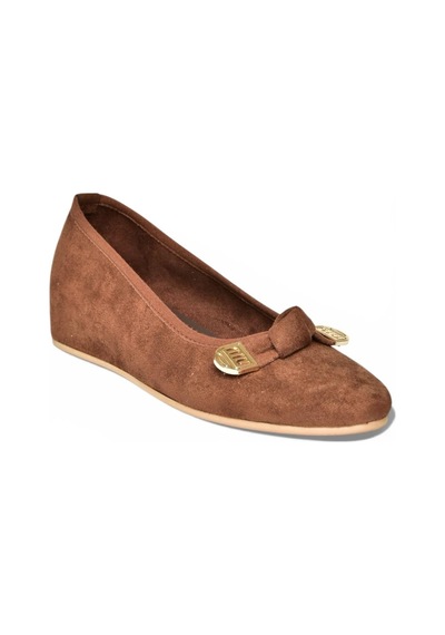 Fox Shoes Y250750702 Kahverengi Süet Alçak Dolgu Tabanlı Kadın Ayakkabı Kahverengi