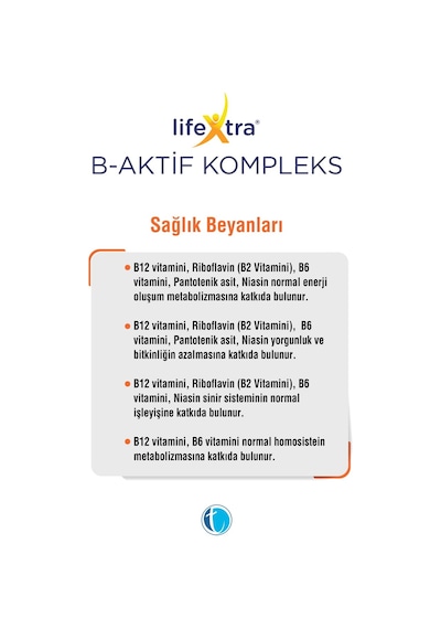 LifeXtra B-Aktif Kompleks ( B- Aktif Kompleks Takviye Edici Gıda