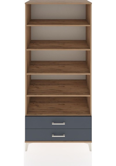 Hyperion Dolap 5 Raflı 2 Çekmeceli 88x44x195 Çam-antrasit Çam