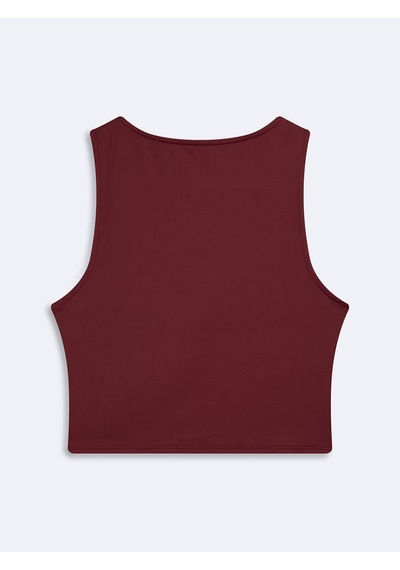 LTB Slım Fit Kolsuz Üst Bordo Atlet Kırmızı