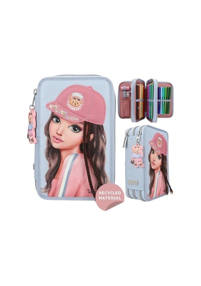 Topmodel Triple Pencil Case With Application Team Teddy MAvi