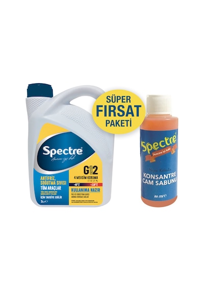Spectre -40 Mavi Antifriz 3L Konsantre Cam Sabunu 80Ml