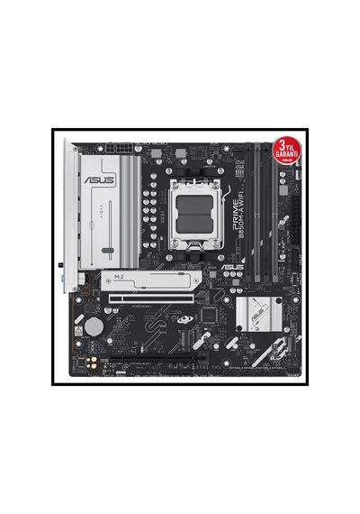 Asus Prıme B850m-a Wıfı, 4xddr5, 3xm.2, 2xdp, Hdmı, Type-c, Wi-fi 6, Bluetooth 5.3, Am5 Soket Anakar