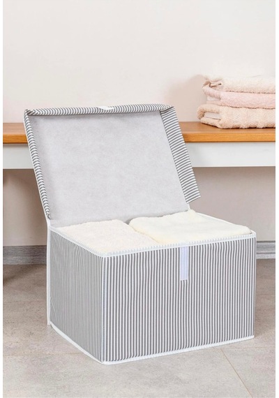 Hueva Home Çok Amaçlı Kutu Mini - Gri 40x30x26 Kumaş Gri 40 X 30 Tr Diğer