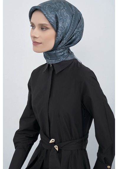 Armine Saf İpek Sura Eşarp-2026 İlkbahar-yaz- 953700d Petrol Mavisi