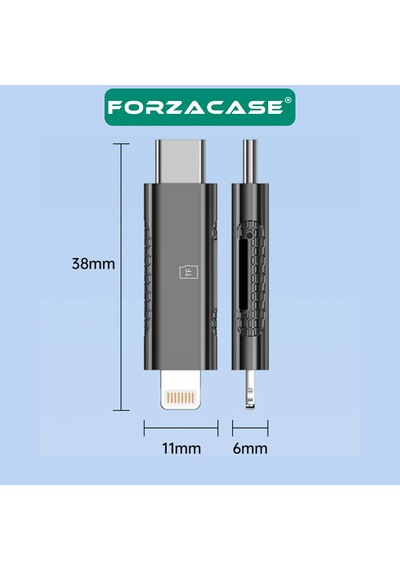 Forzacase 3in Lightning Type-c Tf Sd Kart Okuyucu Adaptör Reader - Fc1155