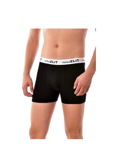 3 Adet Tutku Elit 1252 Elastan Modal Erkek Boxer Siyah (556036649)