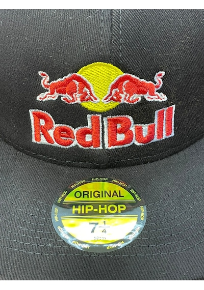 Hamze Red Bull Nakışlı Hip Hop Snapback Rapper Basket Cap Şapka Siyah
