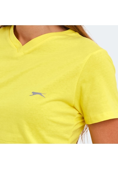 Slazenger KRISTEN I Kadın V Yaka Sarı Tişört