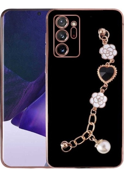 Galaxy Note 20 Ultra Kılıf El Tutamaçlı Kamera Korumalı Zore Taka Silikon Kapak Siyah