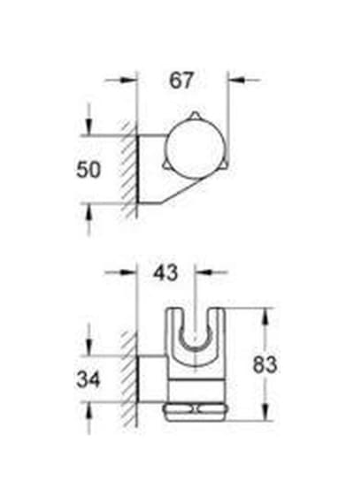 Grohe Relexa Hareketli El Duşu Askısı - 28623000 Krom