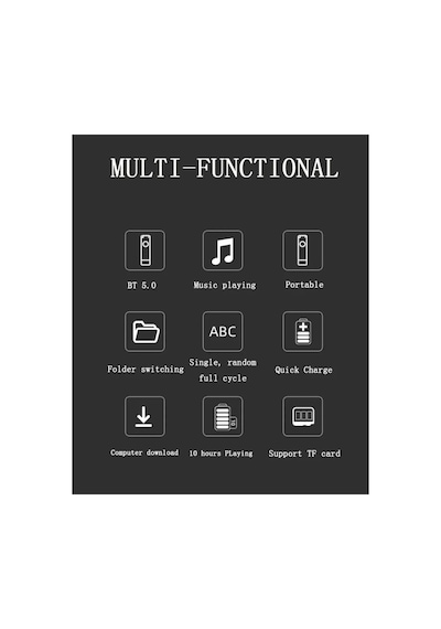 Bluetooth Lu Mp3 Player Dahili Hoparlör Kablolu Ve Kablosuz Kulaklık Ile Kullanabilme Mini Mp3 Çalar