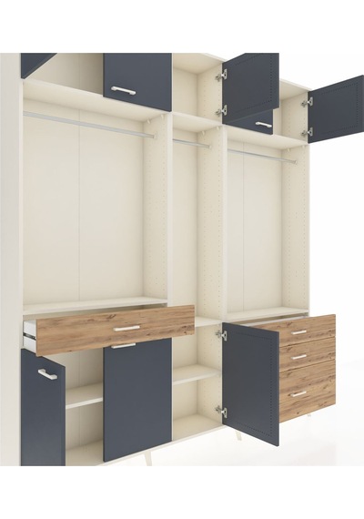 Arges Dolap 8 Raflı 4 Çekmeceli 3 Askılı 220x30x243 Aytaşı-antrasit/çam Antrasıt/atlas Çam Arges Dolap 8 Raflı 4 Çekmeceli 3 Askılı 220x30x243 Aytaşı-antrasit/çam Antrasıt/atlas Çam