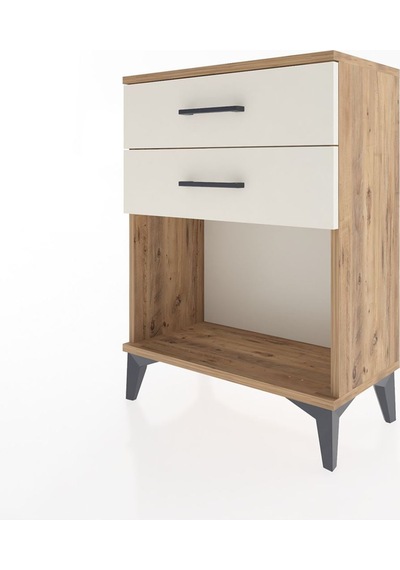 Arges Komodin 2 Çekmeceli 60x30x80 Çam-aytaşı Atlas Çam