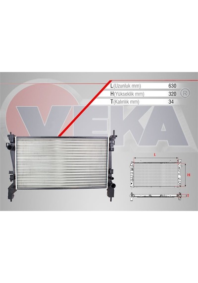 Veka 16 1824 Radyatör Fıat Fıorıno 1 3 Mjt 07 /peugeot Bıpper