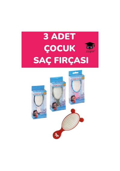3 Adet Çocuk Saç Fırçası Cr-0728