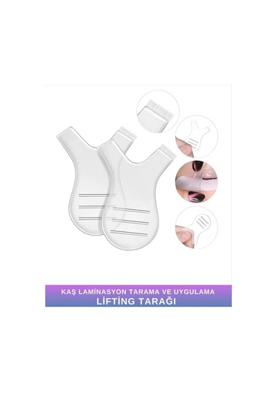 Lexroo Kaş Laminasyon Lifting Tarağı, 10 Adet, Şeffaf