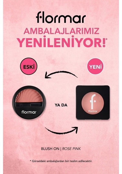 Flormar Mat Bitişli Kompakt Allık - Blush-On - 102 Rose Pink - 8682536051729