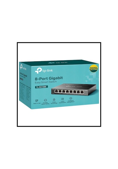Tp-lınk Tl-sg108e, 8 Port, Gigabit, Metal Kasa, Easy Smart, Yönetilebilir, Masaüstü Switch
