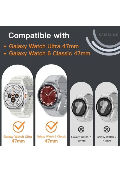 Samsung Galaxy Uyumlu Watch 6 47mm Kolay Uygulama Aparatlı Cam Ekran Koruyucu 01
