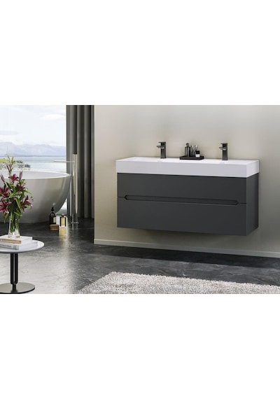Orka Malta 120 Alt Modül + Lavabo Mat Antrasit Diğer Orka Malta 120 Alt Modül + Lavabo Mat Antrasit Diğer