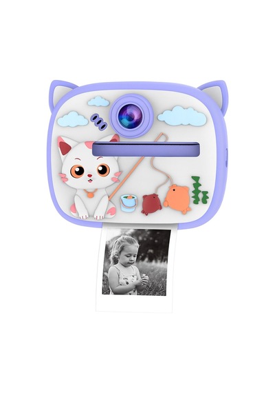Çocuk Dijital Kamera Kedi Temalı Termal Yazıcılı 2.4 İnç Ekran Fotoğraf Video Selfie 3 Oyunlu Anında Baskı Makinesi Print Kamera Çift Kamera, Silikon Kılıf Çocuk Dijital Kamera Kedi Temalı Termal Yazıcılı 2.4 İnç Ekran Fotoğraf Video Selfie 3 Oyunlu Anında Baskı Makinesi Print Kamera Çift Kamera, Silikon Kılıf