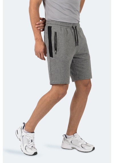 Slazenger Nıkon I Erkek Fermuar Cepli Koyu Gri Şort