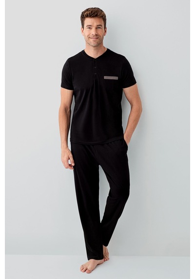 Arnetta Erkek Siyah Pijama Takım Ar3687-s-v1 Siyah