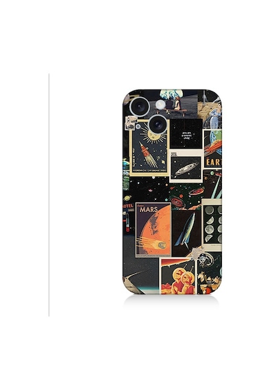 Apple Uyumlu iPhone 15 Plus Duman Sanatı Desenli Silikon Kılıf Silikon