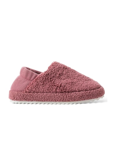 Kadın Lastikli Kaymaz Taban Peluş Havlu Kumaş Ev Ayakkabısı Panduf Pembe-pembe Pembe